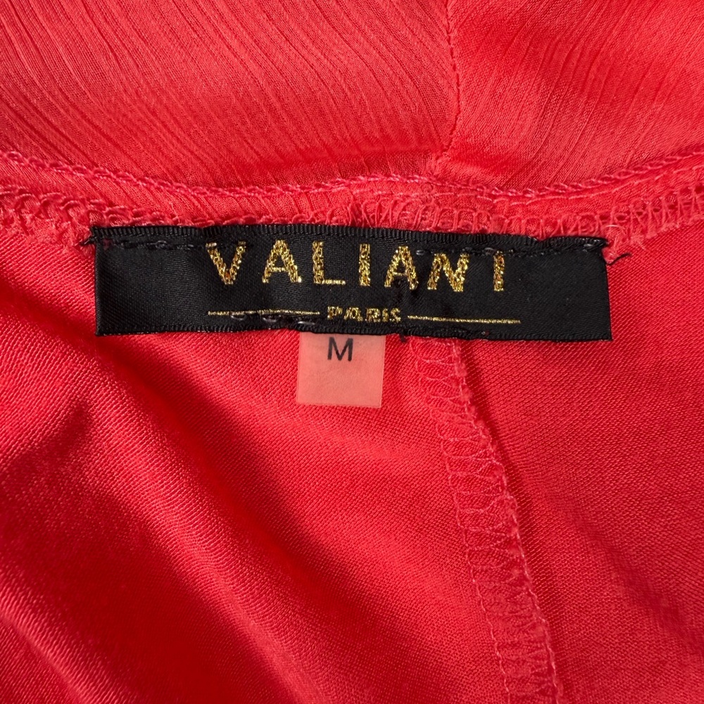Valiant Paris Red Wrap-Style Bodysuit Blouse – Size M - Picture 16 of 17